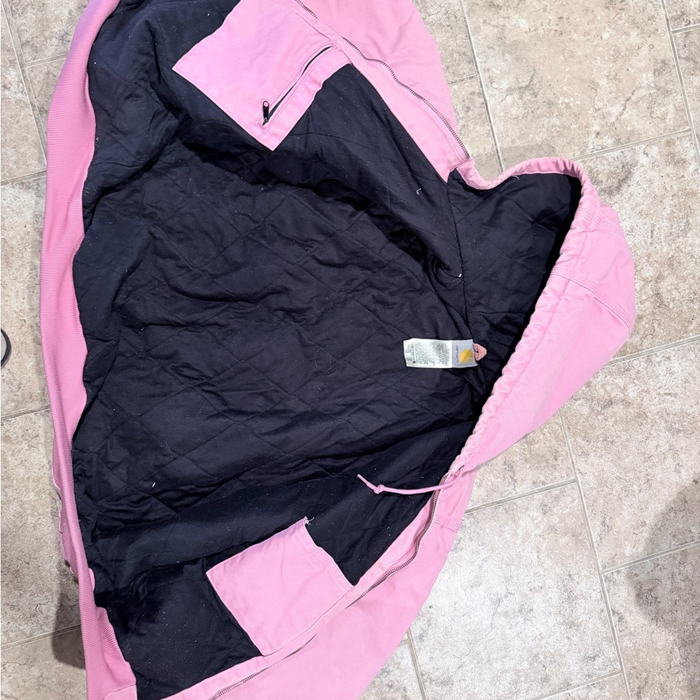 Carhartt Black Jacket with Pink Hood - Picture 3 of 5
